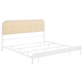 Orleans Furniture - Coaster - Amherst Radio Weave Rattan Metal Eastern King Bed White - 360301KE